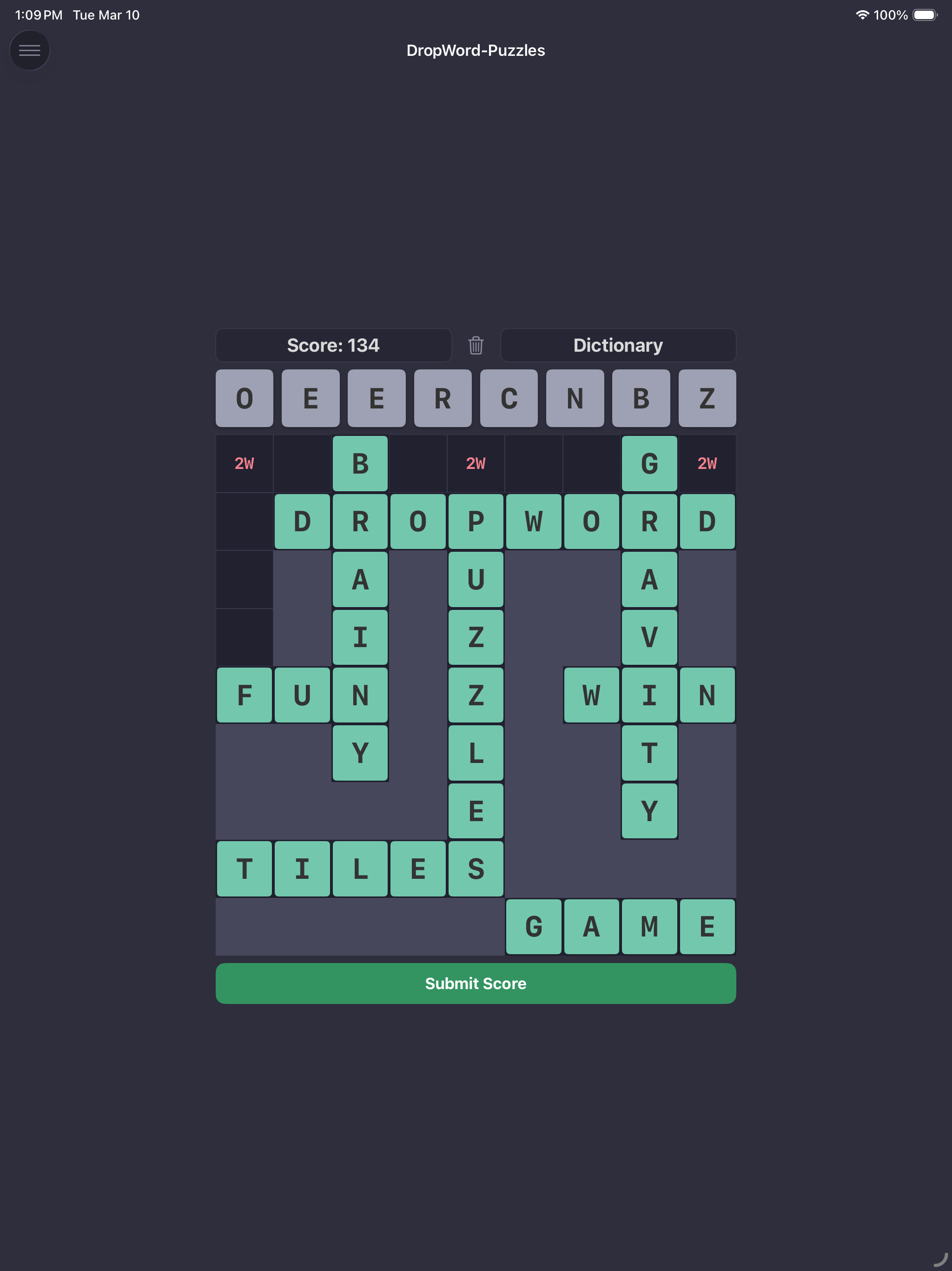 DropWord Puzzles on iPad — screenshot 5